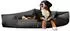 Tierlando Orthopädisches Hundebett Trivia aus Robustem Polyester Platzsparendes Dreieckbett mit Visco-Matratze Größe: 80x80cm Farbe: 02 Graphit