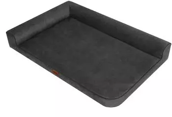 HobbyDog Best Hundebett XXL, wasserabweisend, abnehmbarer Bezug, schwarz (115×80cm)