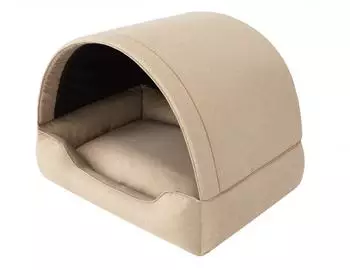 HobbyDog Prompter Hundehöhle Ökoleinen beige, 60x47cm (R1)