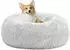 LuxusKollektion Orthopädisches Haustierbett Donut rund, waschbar, hellgrau, 70cm