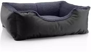BedDog Teddy Hundebett Cordura & Microfaser-Velours, schwarz/grau, Größe M (TEDDY-M-THE-ROCK)