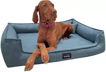 Tierlando Gustav Scandi Chic orthop&auml;disches Hundebett, blau, 130x100cm (GUSX-XX)