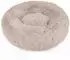 Intirilife Plüsch Haustierbett rundes Kissen, beige, 60cm (IL-100462)