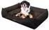 HobbyDog Puffy Hundebett mit erhöhten Rändern, 67x54cm, schwarz-braun (Puffy)