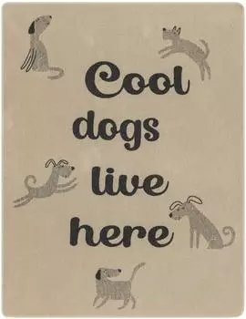 David Fussenegger Hundedecke "cool dogs live here" 100x140cm, natur (7374/80)