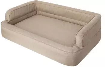 HobbyDog Hundebett mit abnehmbarem Bezug, beige Ökoleinen