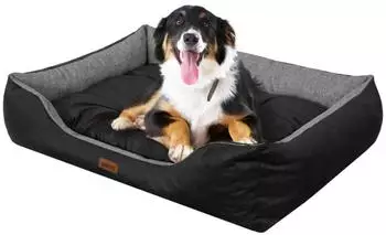 HobbyDog Puffy Hundebett mit erhöhten Rändern, M, 84x65cm, graphit