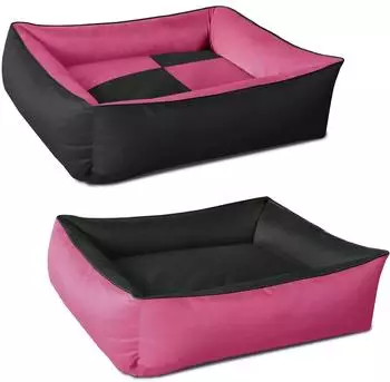 BedDog Max Quattro 2in1 Hundebett XL, Cordura, pink-schwarz (MAXQ-XL-CANDY)