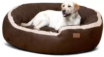 Tierlando LANA Hundebett Velours, extra weich, 100x90cm, braun (LANA)