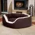 Tierlando LANA Hundebett Velours, extra weich, 100x90cm, braun (LANA)