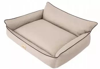 HobbyDog Joker orthopädisches Hundebett, beige Ökoleinen, XL 82x63cm