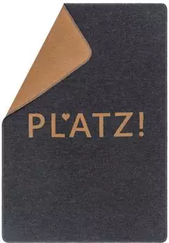 David Fussenegger Hundedecke 'Platz...' anthrazit, 70x90cm