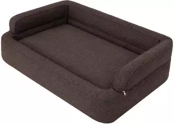 Pillowprim Hunde- und Katzenbett mit abnehmbarem Bezug, braun, XXL (117x79cm)