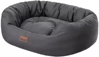 HobbyDog Doggy Hundebett wasserabweisend, herausnehmbare Matratze, XL 94x75cm, graphit