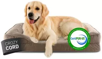 Lumaland Orthopädisches Hundebett aus Cord, 110x75cm, für große Hunde