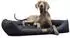 Tierlando William Easy-Clean orthopädisches Hundebett, Kunstleder, schwarz, 90x75cm