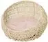 Pawhut Katzenhöhle aus Rattan mit Kissen, beige, Ø56x35cm