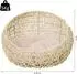 Pawhut Katzenhöhle aus Rattan mit Kissen, beige, Ø56x35cm