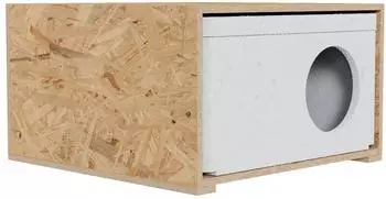 QLS Katzenhaus aus Styropor, wetterfest, 43x41cm
