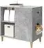 vidaXL Katzenhaus Holzwerkstoff, betongrau, 72x42,5x70cm (8000683)