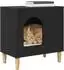 vidaXL Katzenhaus schwarz 51x30x52cm Holzwerkstoff (8000663)