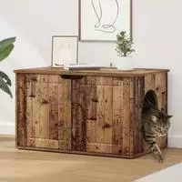 vidaXL Katzenhaus Altholz 85 x 55 x 50,5 cm Holzwerkstoff