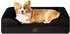 LuxusKollektion Orthopädisches Hundebett Memory Foam, 104x69cm, wasserdicht, schwarz