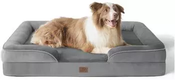 Bedsure Orthop&auml;disches Hundesofa 97x71cm, grau, Kistenschaum, waschbar