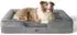 Bedsure Orthopädisches Hundesofa 97x71cm, grau, Kistenschaum, waschbar