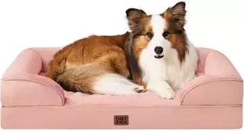 LuxusKollektion Orthop&auml;disches Hundebett Memory Foam, 104x69cm, rosa