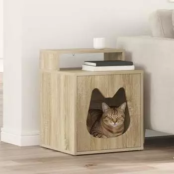 vidaXL Katzenhaus Sonoma 42,5 x 40 x 53,5 cm Holzwerkstoff