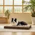 LuxusKollektion Orthopädisches Hundebett L, 91x69x8cm, braun, waschbar