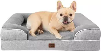 LuxusKollektion Orthop&auml;disches Hundebett Memory Foam, grau, 89x56cm