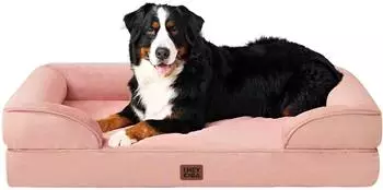 LuxusKollektion Orthop&auml;disches Hundebett Memory Foam, rosa, 132x104x20cm