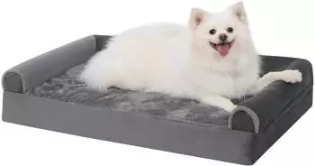 LuxusKollektion Orthop&auml;disches Hundebett dunkelgrau 90x57x16cm