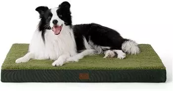 LuxusKollektion Orthop&auml;disches Hundebett, waschbar, 91x69cm, dunkelgr&uuml;n