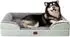 LuxusKollektion Orthopädisches Hundebett XXL 132x104cm Memory Foam, graugrün, waschbar, wasserdicht