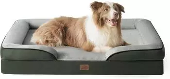 Bedsure Orthop&auml;disches Hundebett 97x71cm Kistenschaum, tannengr&uuml;n