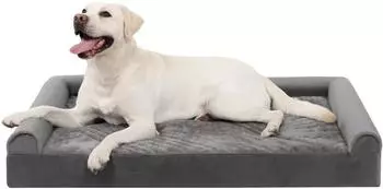 LuxusKollektion Orthop&auml;disches Hundebett XL, dunkelgrau, 111x81x18cm