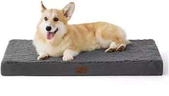 LuxusKollektion Orthop&auml;disches Hundebett, waschbar, dunkelgrau, 89x56x8cm