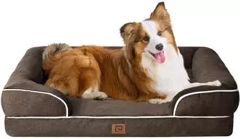 LuxusKollektion Orthop&auml;disches Hundebett Memory Foam, 104x69cm, braun