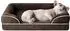 LuxusKollektion Orthopädisches Hundebett Memory Foam, hoher Rand, braun, 76x51cm