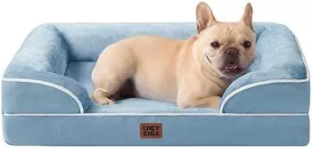 LuxusKollektion Orthop&auml;disches Hundebett Memory Foam, hellblau, 76x51cm