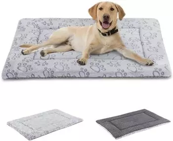 LuxusKollektion Hundematte "Graue Pfote" waschbar, grau, 106x71cm