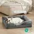 LuxusKollektion Orthopädisches Hundebett 71x58cm, dunkelgrau