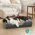 LuxusKollektion Orthopädisches Hundebett 89x63cm, Memoryschaum, dunkelgrau