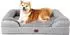 LuxusKollektion Orthopädisches Hundebett Memory Foam, 91x68cm, grau