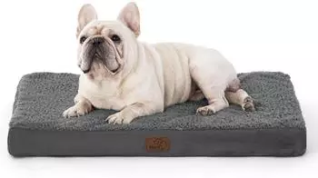 LuxusKollektion Orthop&auml;disches Hundebett, klein, dunkelgrau, 76x51x8cm