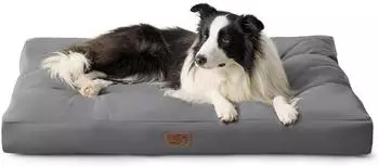 LuxusKollektion Hundebett/-matratze mit Kühlmatte, dunkelgrau, 91x68x10cm