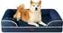 LuxusKollektion Orthopädisches Hundebett Memory Foam, marineblau, 91x68x17cm